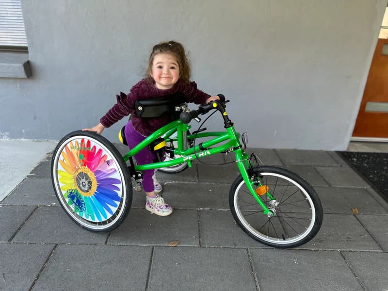 A girl on her Frame Runner